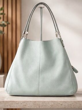 Coach Madison Phoebe Soft Hobo Shoulder Bag in Light Mint.
